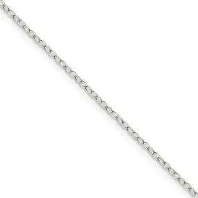 1.5mm Sterling Silver Flat Open Oval Cable Chain Necklace