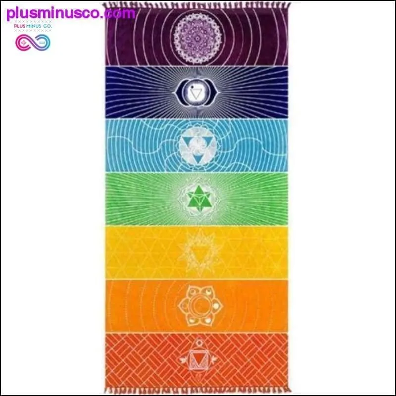 1Pcs Tassels Single Rainbow Chakra Tapestry Towel Mandala