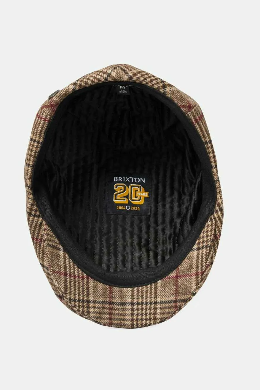 20th Anniversary Hooligan Flat Cap - Brown Plaid