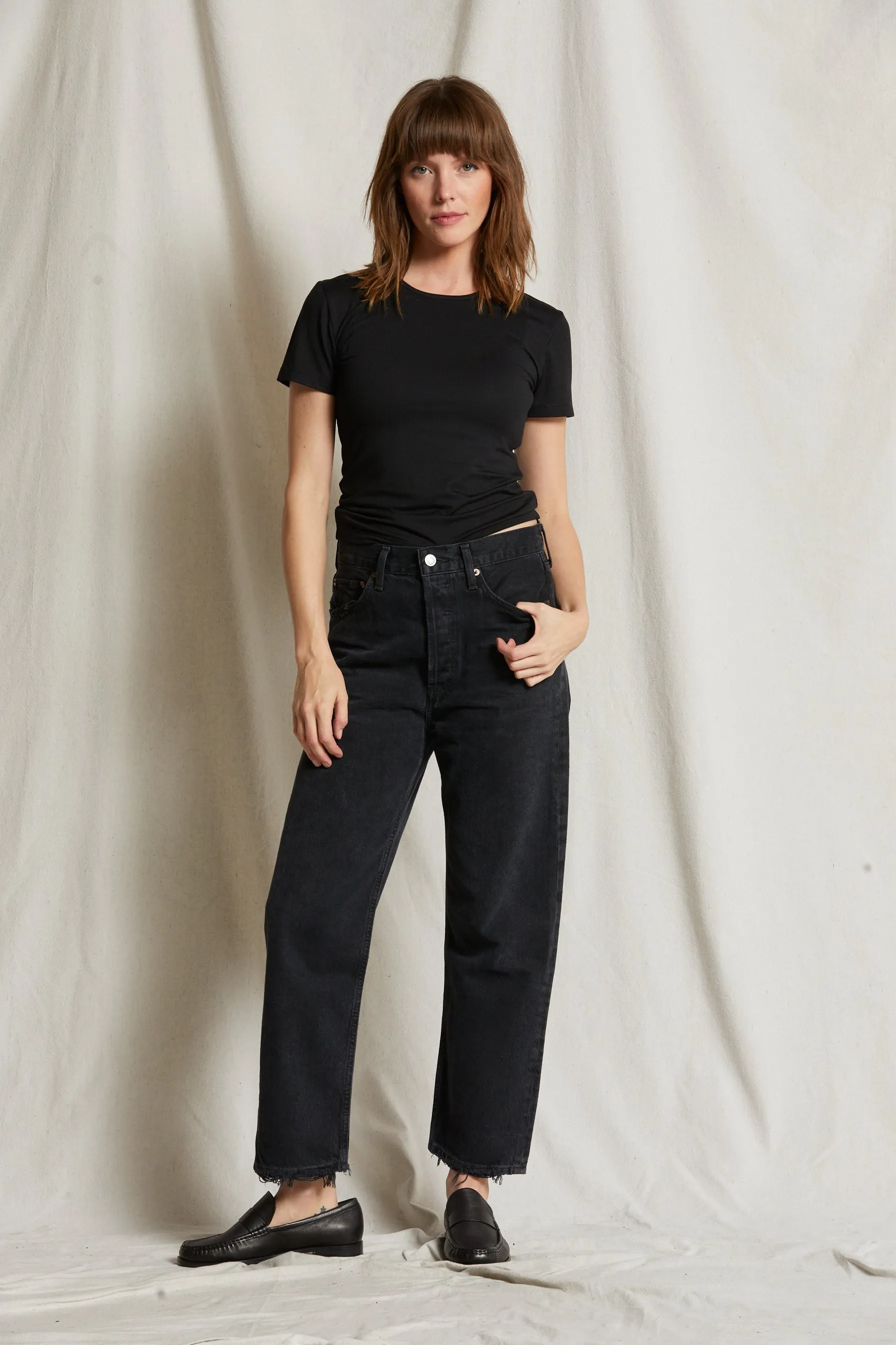 90'S cropped mid rise jeans