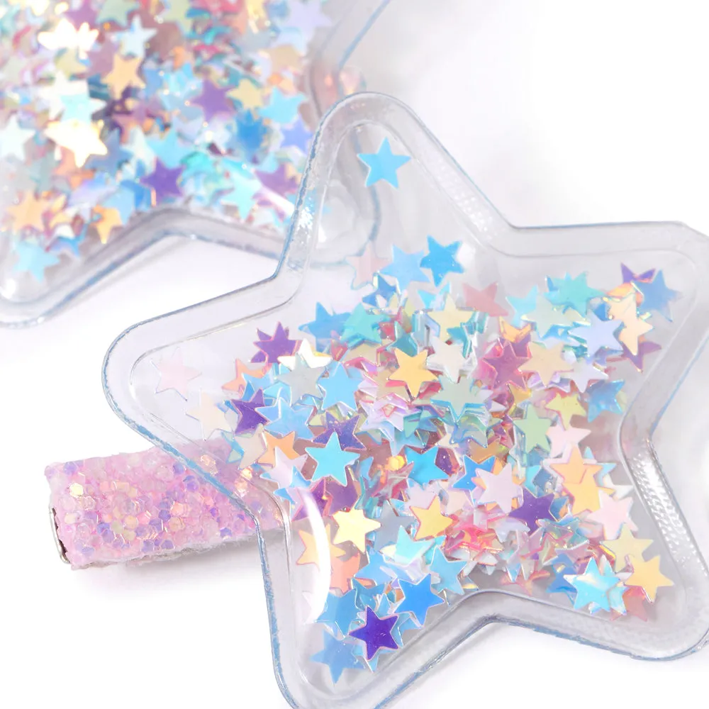 Accessorize London Girl's Multi Set Of 2 Shakey Star Salon Hair Clips