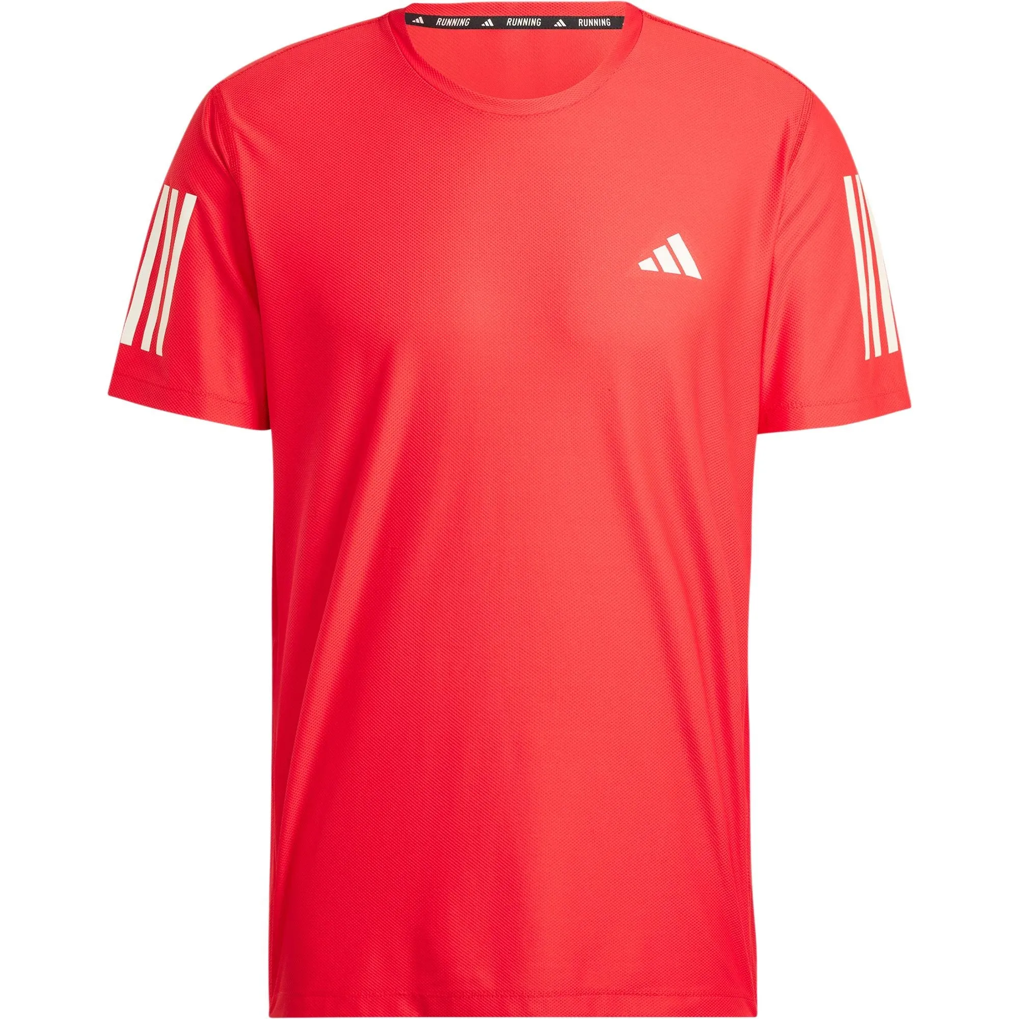 adidas Own The Run Short Sleeve Mens Running Top - Red