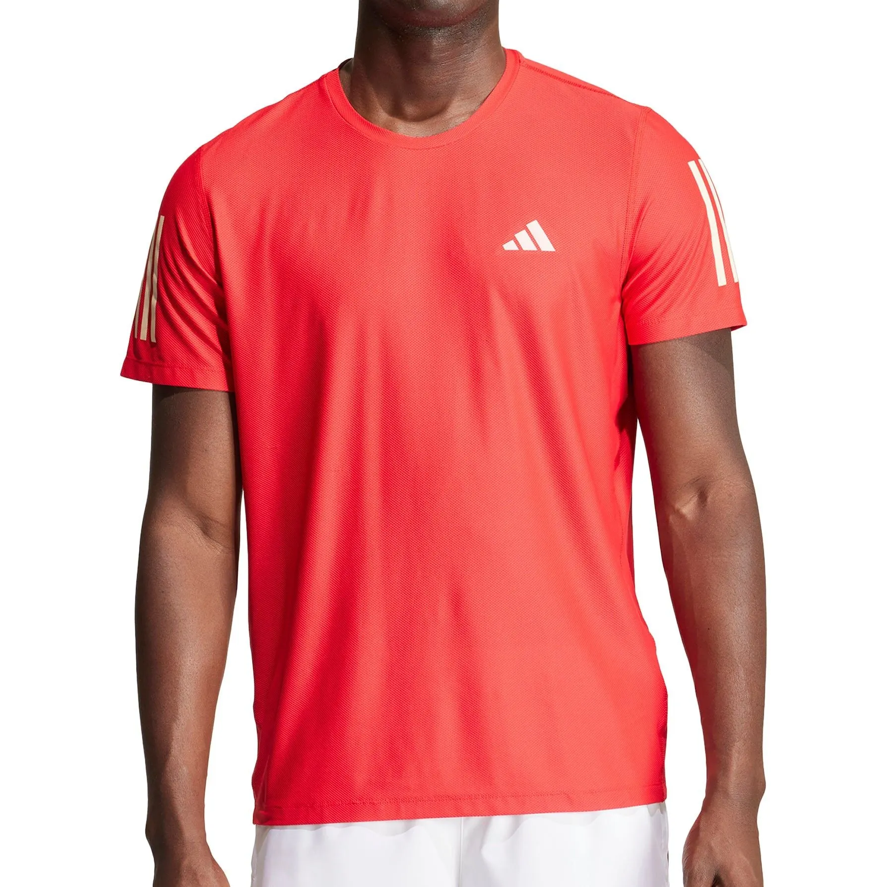 adidas Own The Run Short Sleeve Mens Running Top - Red