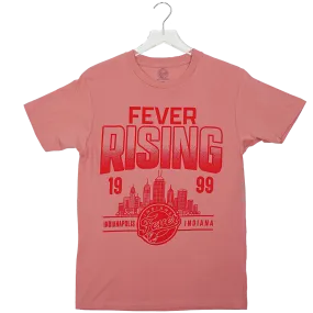 Adult Indiana Fever Fever Rising Skyline T-shirt in Red by Something Inked