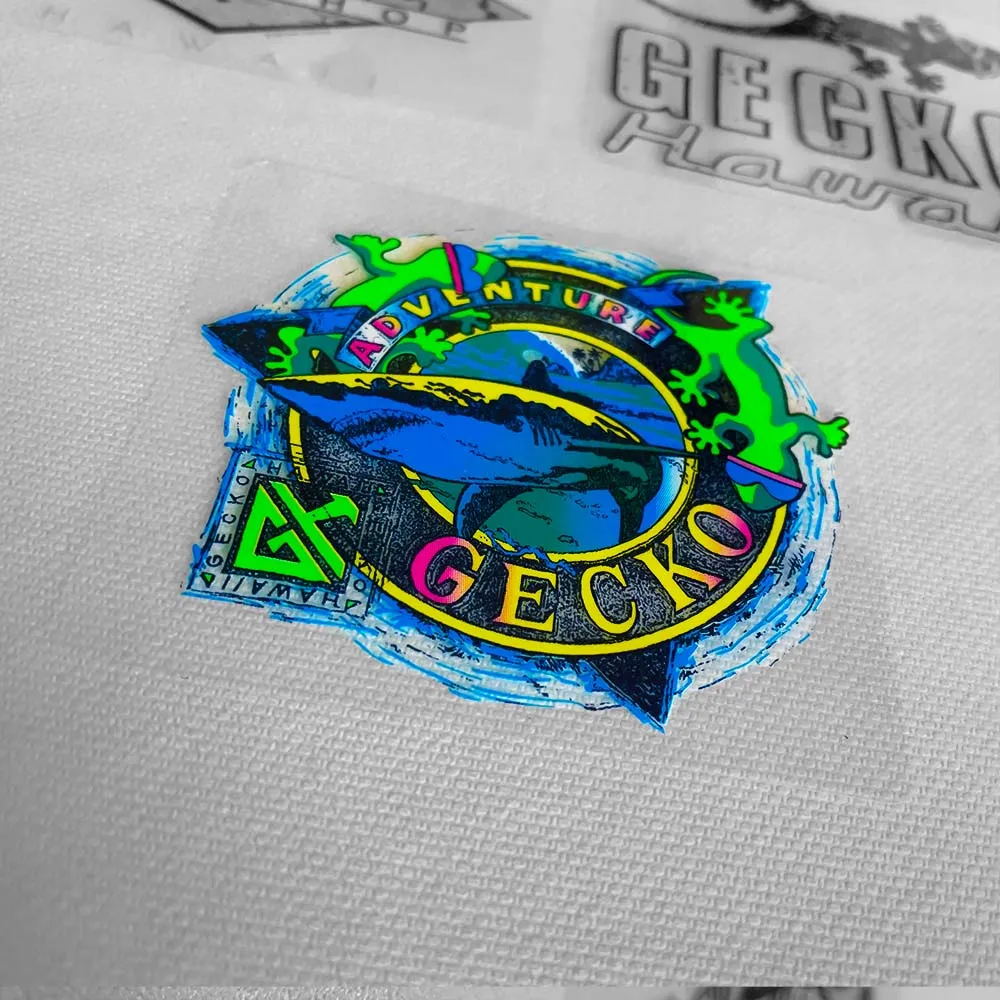 Adventure Gecko 1980s Fluorescent Collector's Sticker