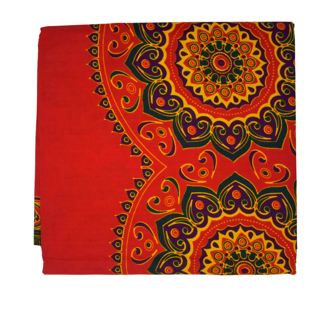 African Print Fiery Red Batik - CA165