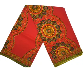 African Print Fiery Red Batik - CA165