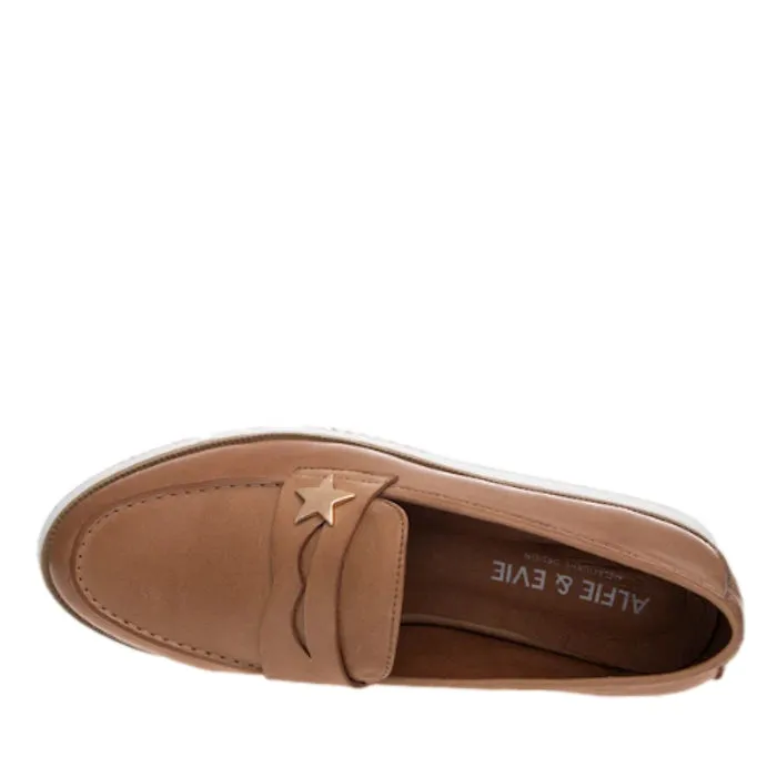 Alfie & Evie Queens Camel Leather Slip On