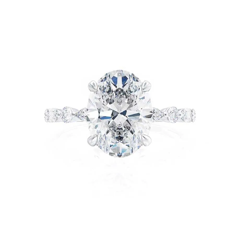 ALLURE - Oval Moissanite & Diamond Platinum Scatter Ring