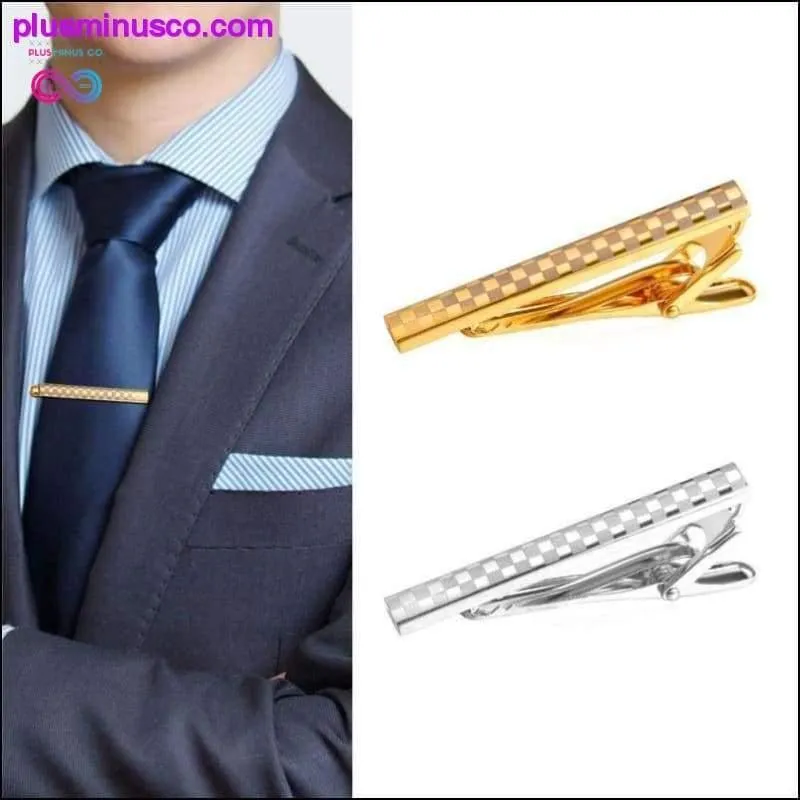 AlphaMan Gold/Silver Color Tie Clip For Men