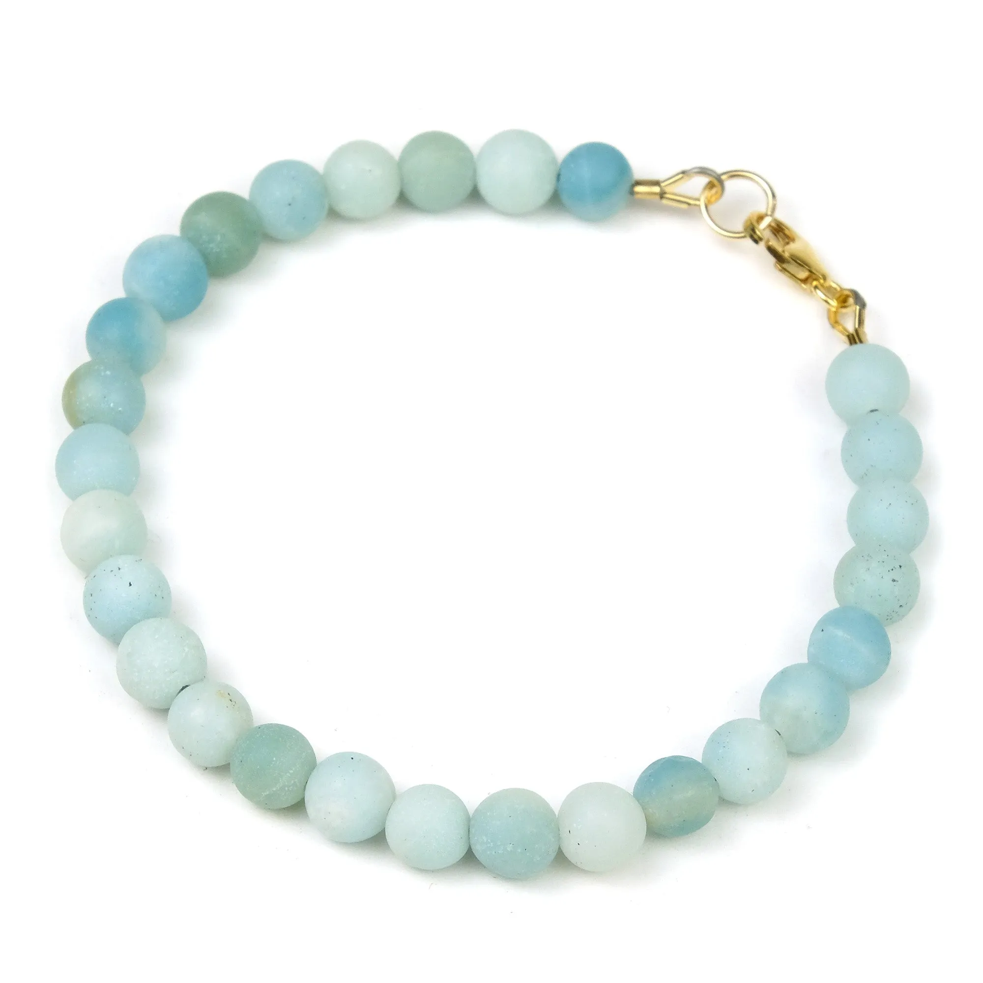 Amazonite Bracelet with Gold Filled Trigger Clasp