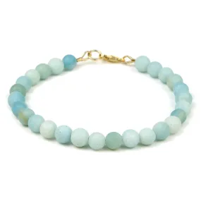 Amazonite Bracelet with Gold Filled Trigger Clasp