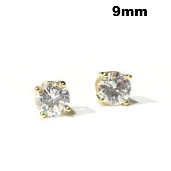 Amy Round GOLD Studs