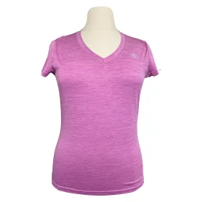 Ariat 'TEK Laguna' V-Neck Top in Pink Heather - Women's Large