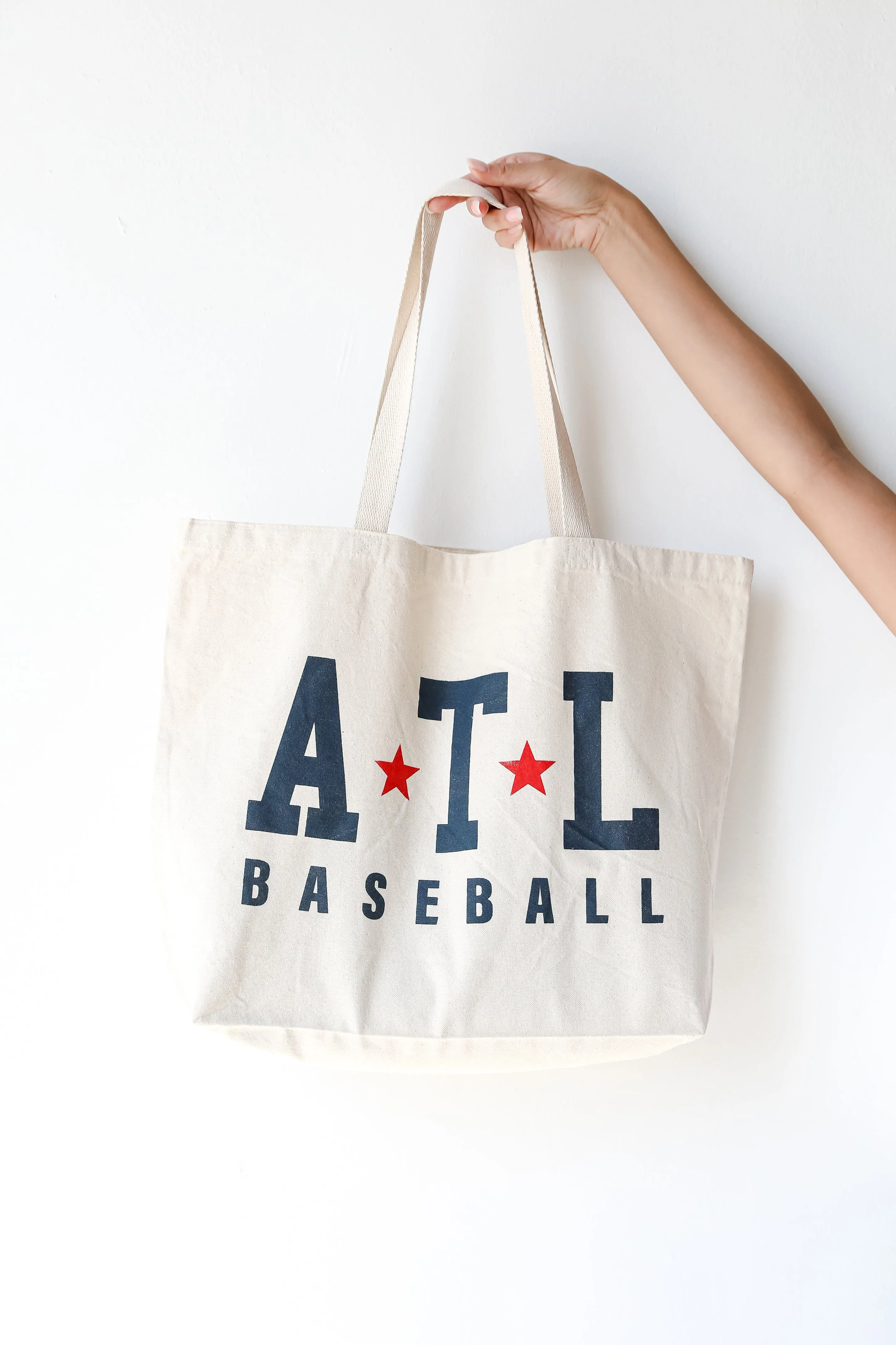 ATL Baseball Star Large Tote Bag