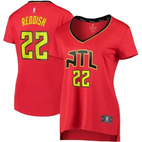 Atlanta Hawks Cam Reddish Fanatics Branded Replica Fast Break Statement Jersey Womens - Red | Ireland M4173F3