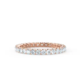 AURELIA - Round 18k Rose Gold Pavé Eternity Band