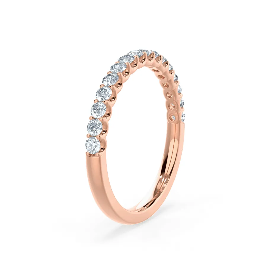 AURELIA - Round 18k Rose Gold Pavé Eternity Band