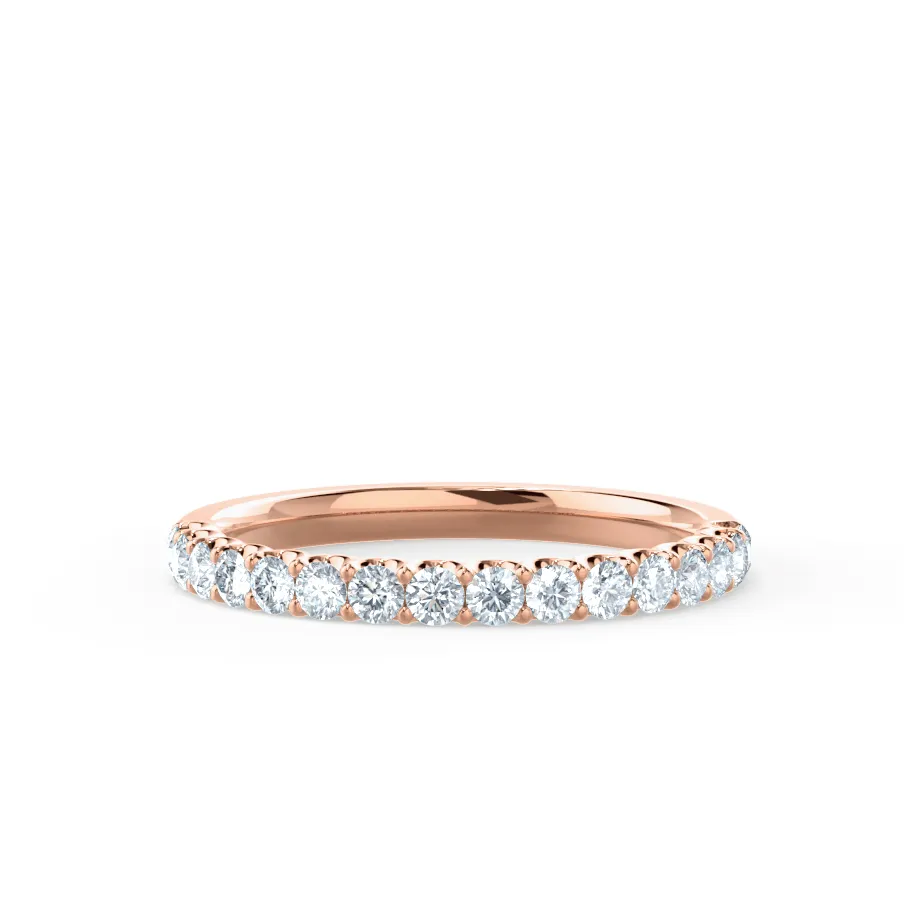 AURELIA - Round 18k Rose Gold Pavé Eternity Band