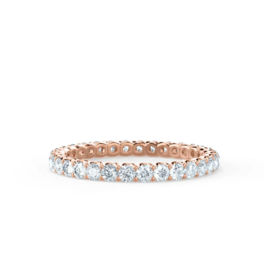 AURELIA - Round 18k Rose Gold Pavé Eternity Band