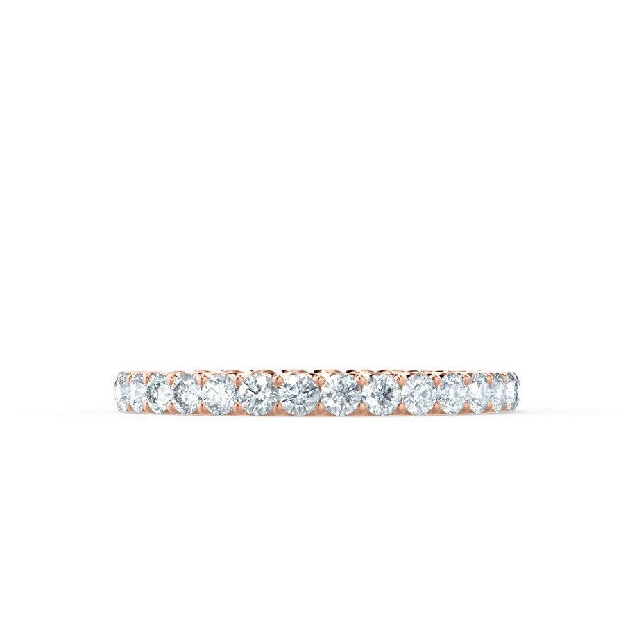 AURELIA - Round 18k Rose Gold Pavé Eternity Band