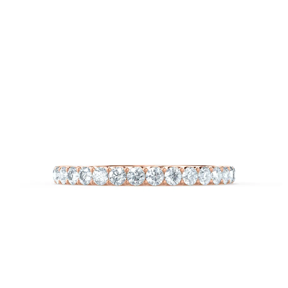 AURELIA - Round 18k Rose Gold Pavé Eternity Band