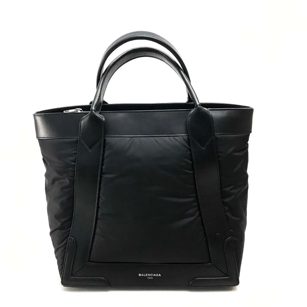 BALENCIAGA Tote Bag 363425 Nylon / leather black Kabas S Women Used Authentic