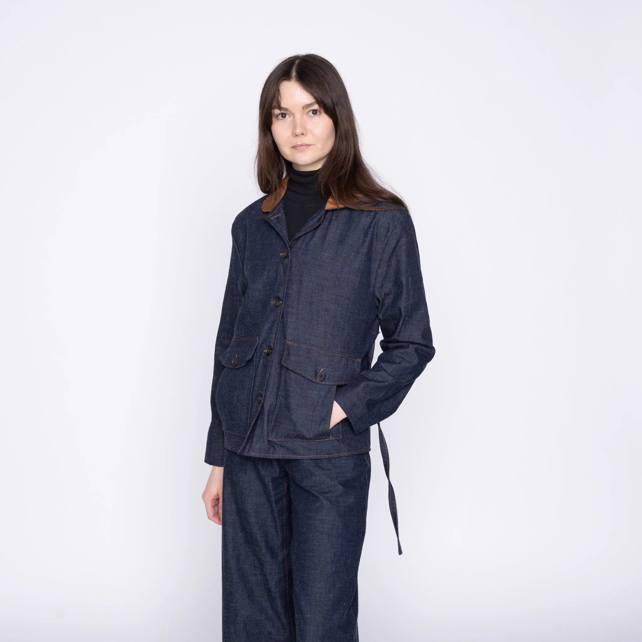 Balmoral Jacket - Slub Nep Rinsed - Indigo