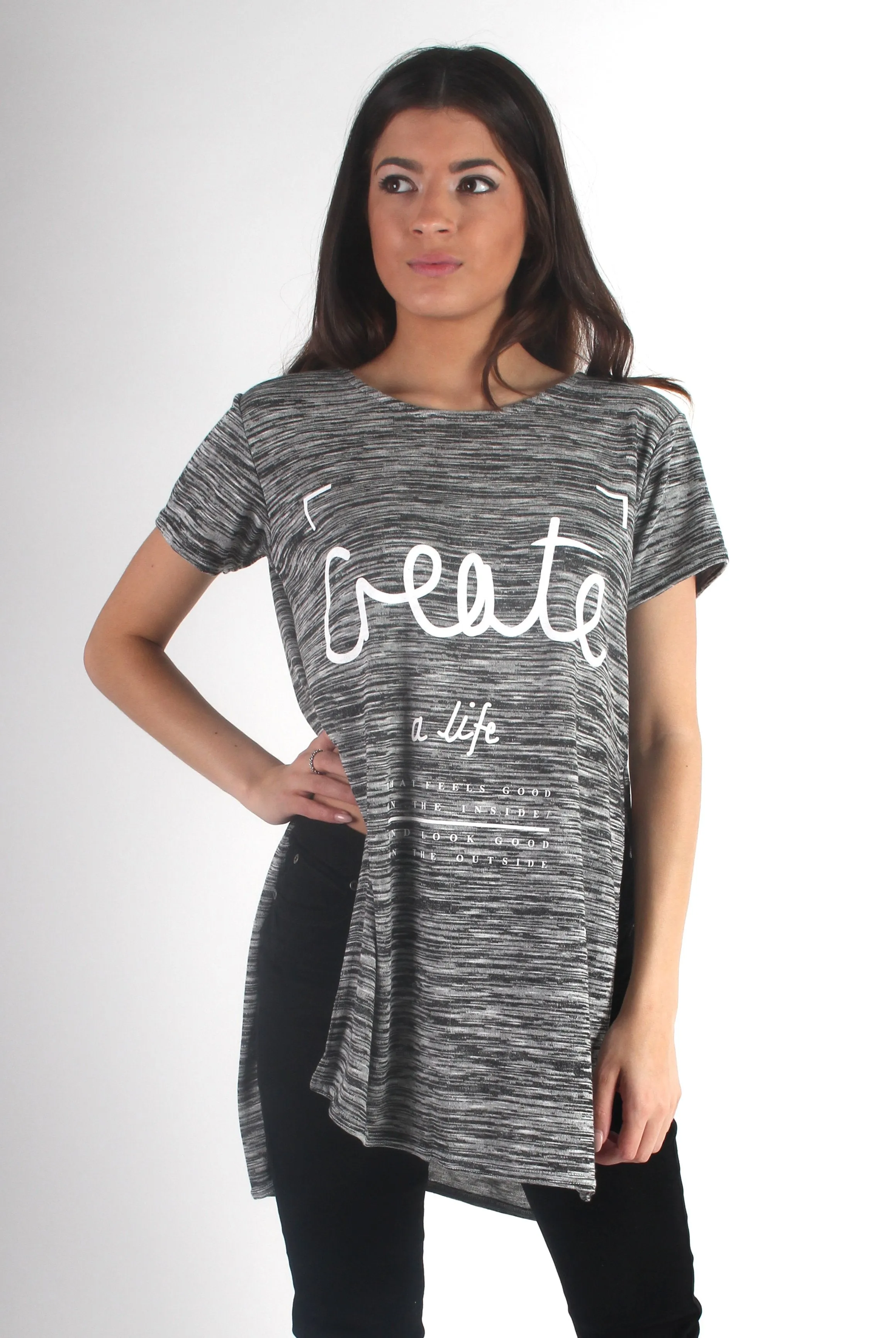 Beth Grey Create A Life Slogan Top