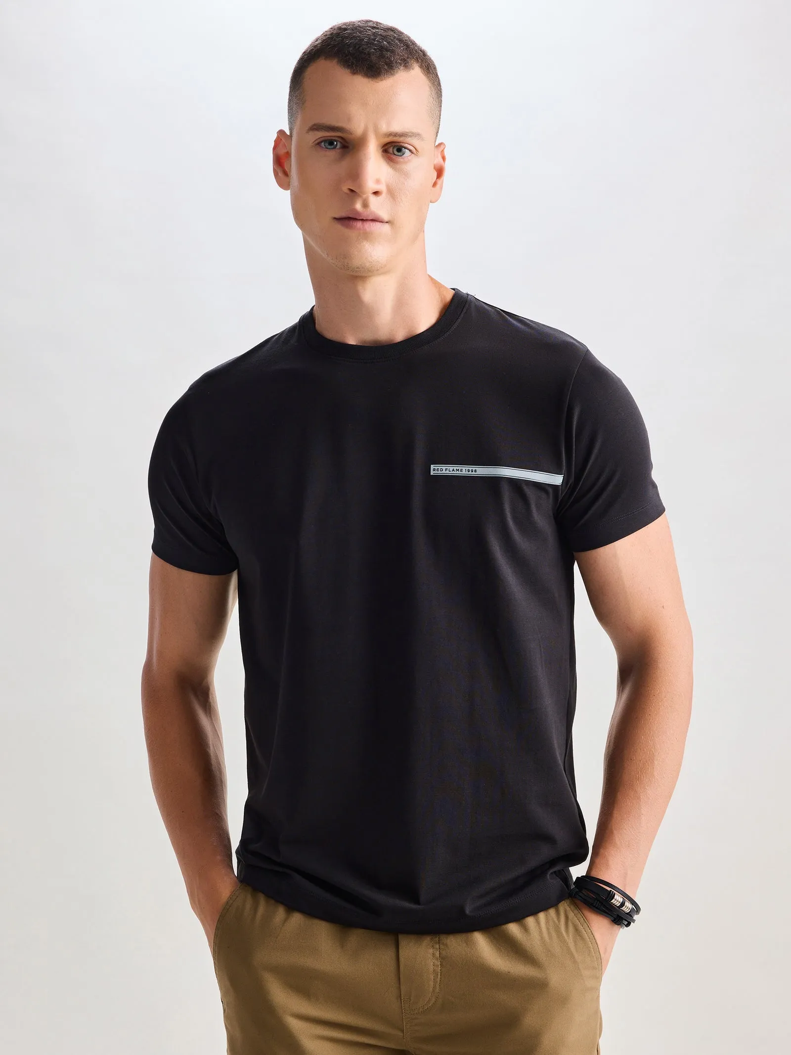 Black Supima Cotton Stretch T-Shirt