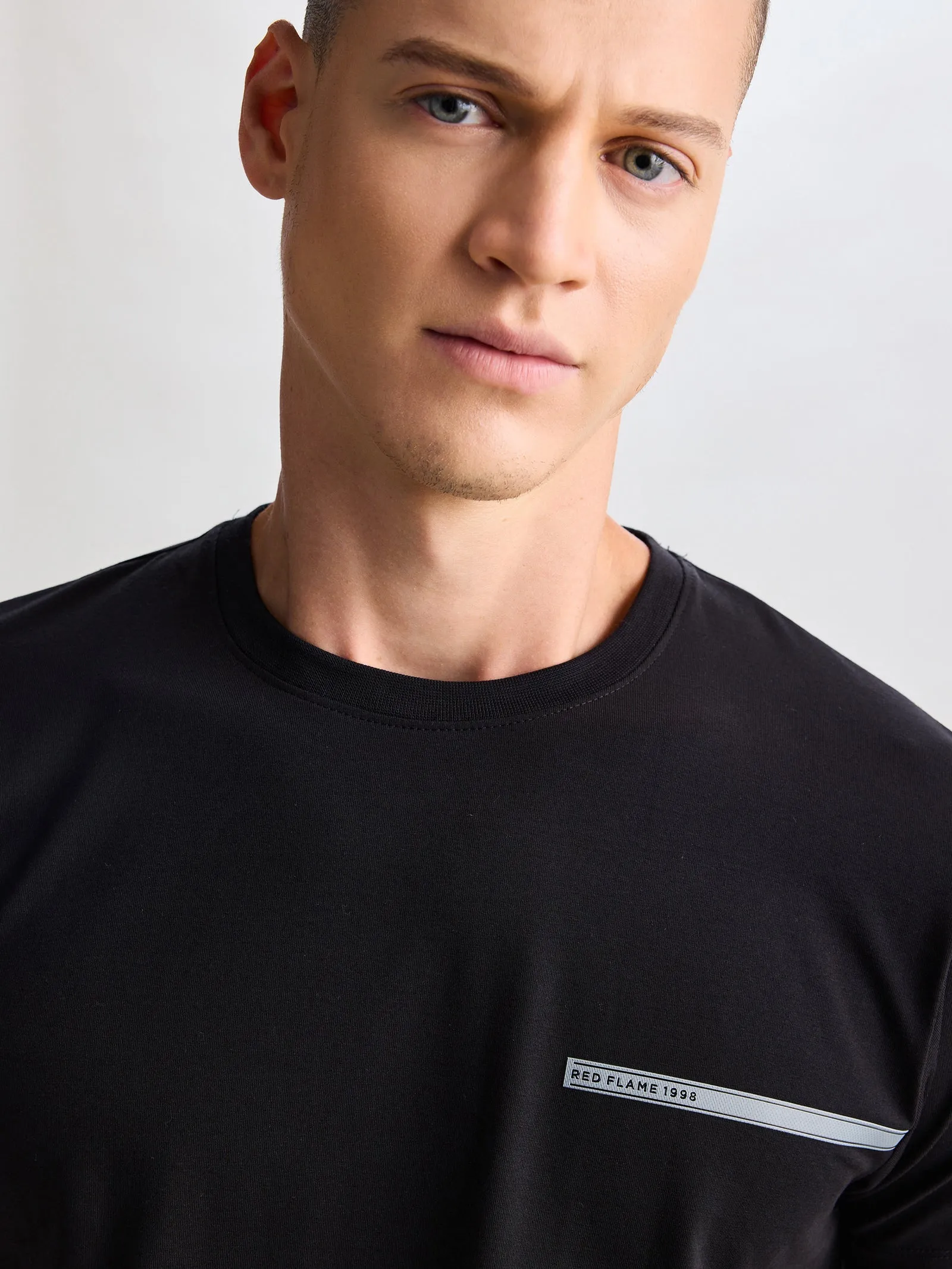 Black Supima Cotton Stretch T-Shirt