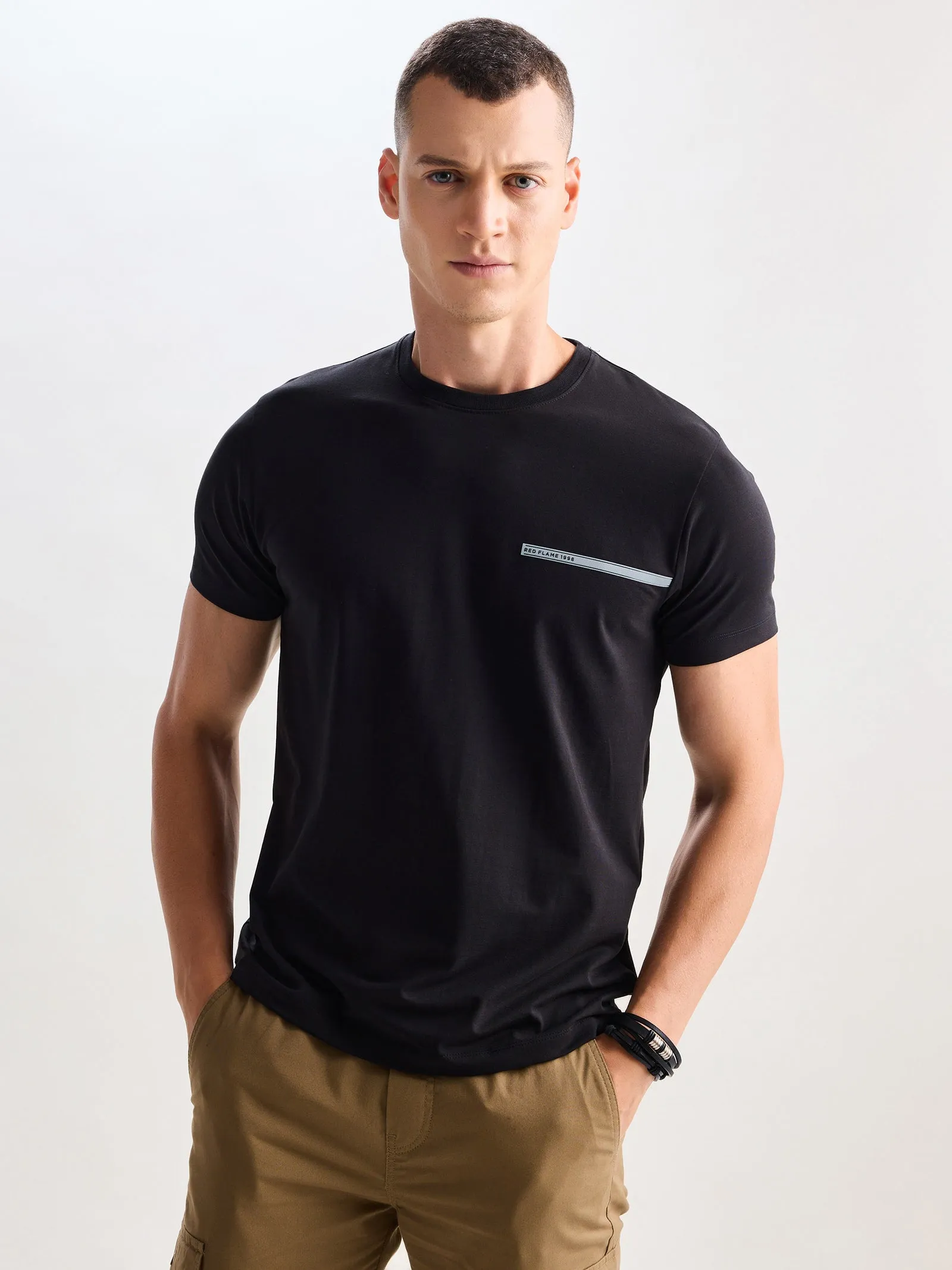 Black Supima Cotton Stretch T-Shirt