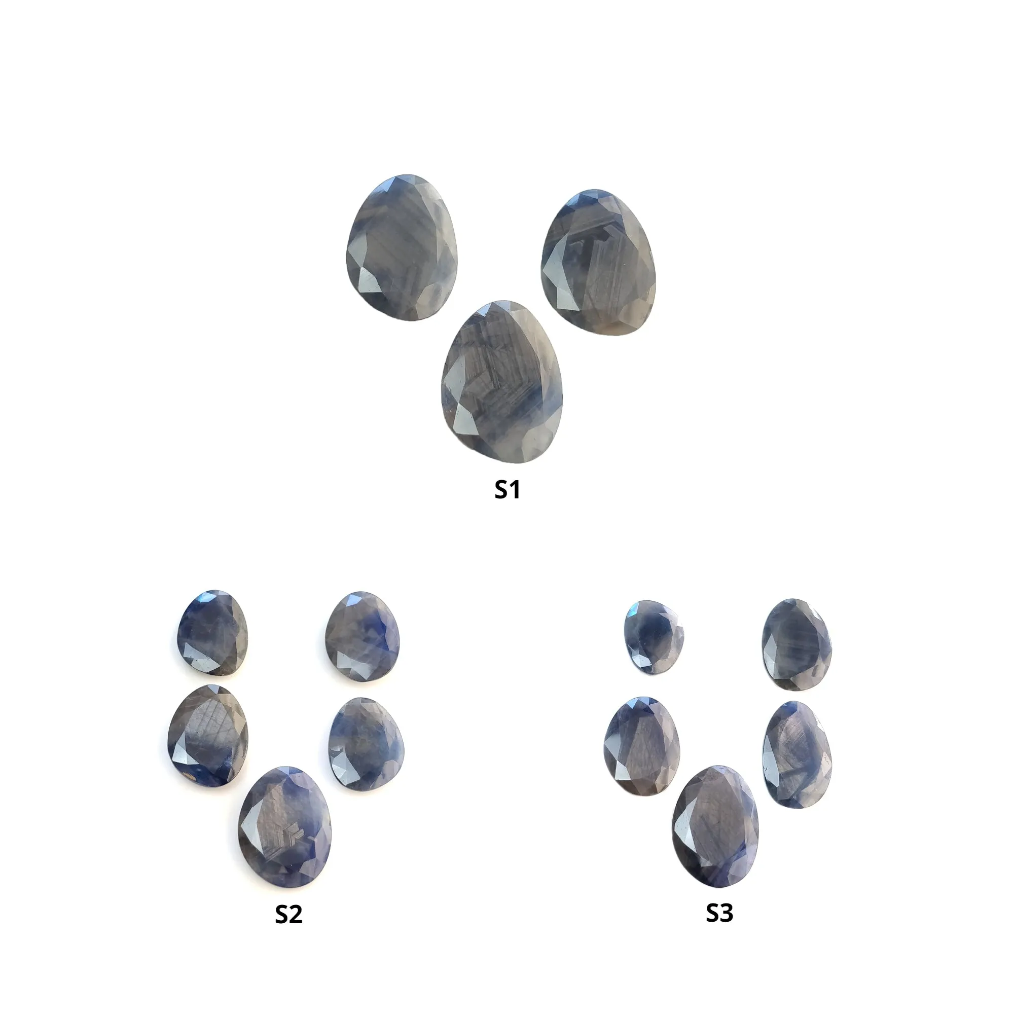 Blue Sheen Sapphire Gemstone Normal Cut : Natural Untreated Unheated Sapphire Uneven Egg Shape