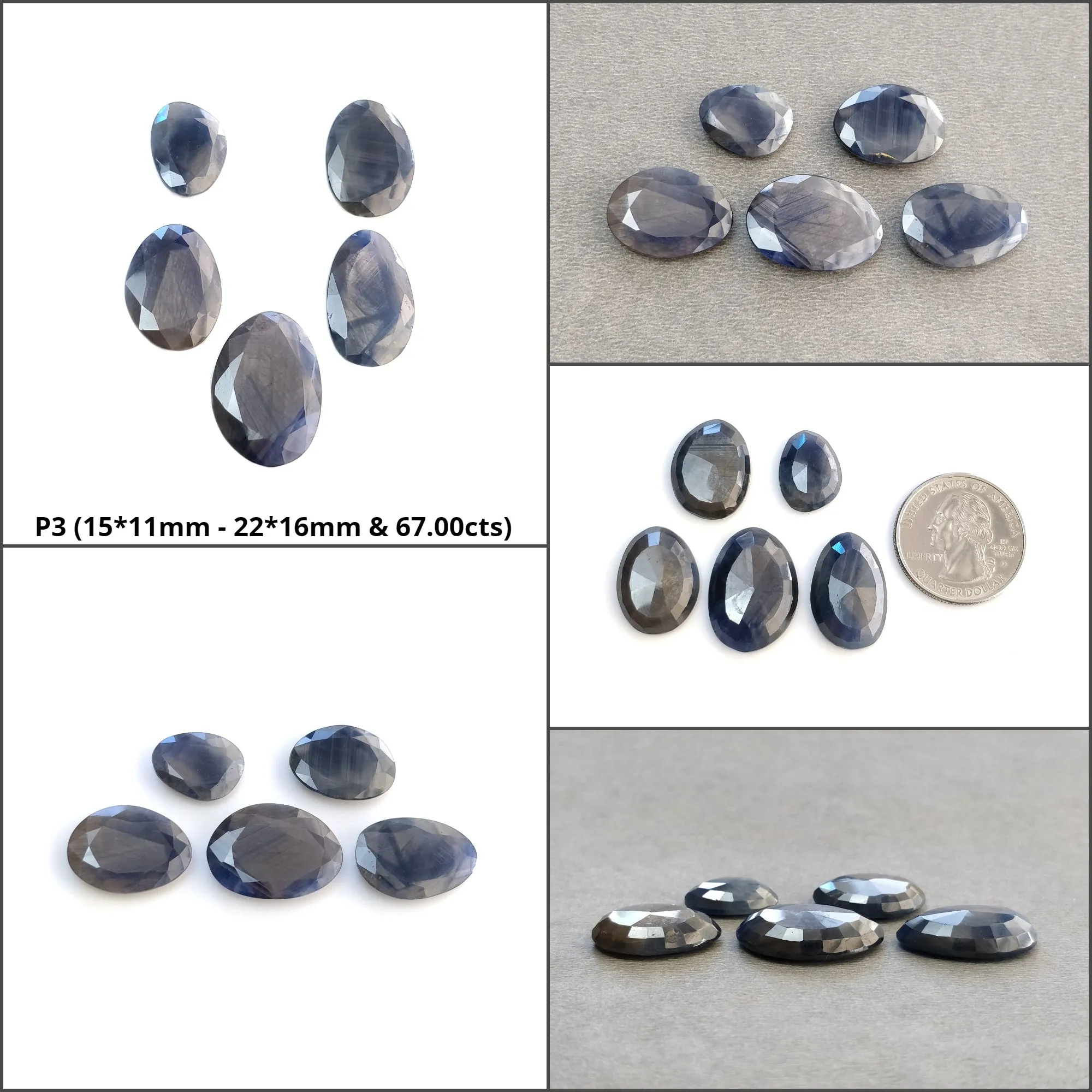 Blue Sheen Sapphire Gemstone Normal Cut : Natural Untreated Unheated Sapphire Uneven Egg Shape