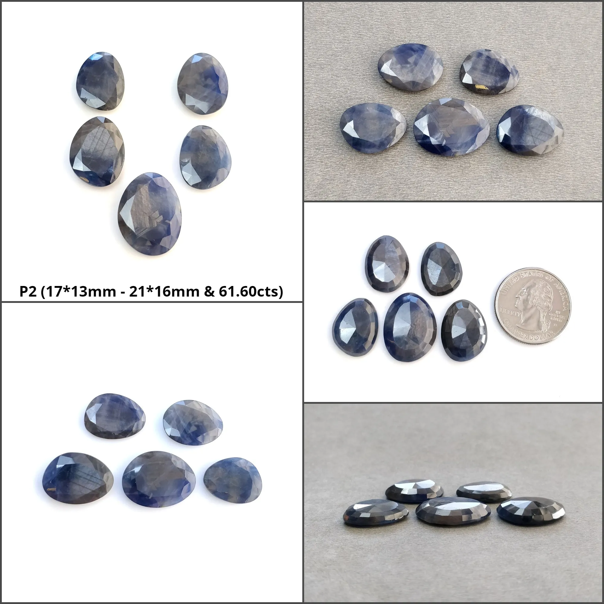 Blue Sheen Sapphire Gemstone Normal Cut : Natural Untreated Unheated Sapphire Uneven Egg Shape