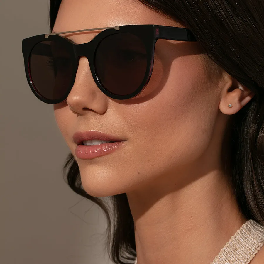 Brow Bar Round Sunglasses