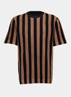 BROWN PEQUIN TERRY T-SHIRT