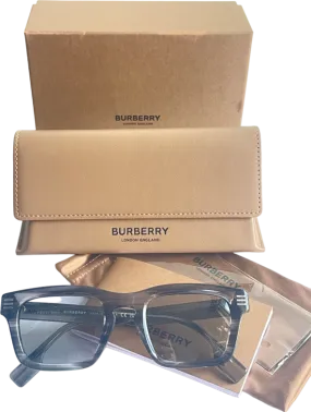 Burberry Grey Be4403 Rectangular-frame Acetate Sunglasses In Case & Box