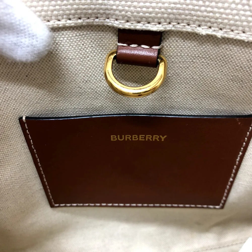 BURBERRY Handbag 80441431  Canvas / leather beige logo Mini Freya Women Used Authentic