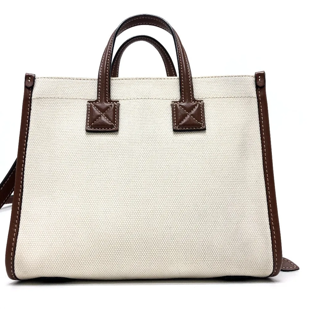 BURBERRY Handbag 80441431  Canvas / leather beige logo Mini Freya Women Used Authentic