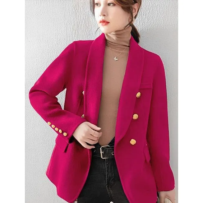 Buttoned Double Breasted Blazer