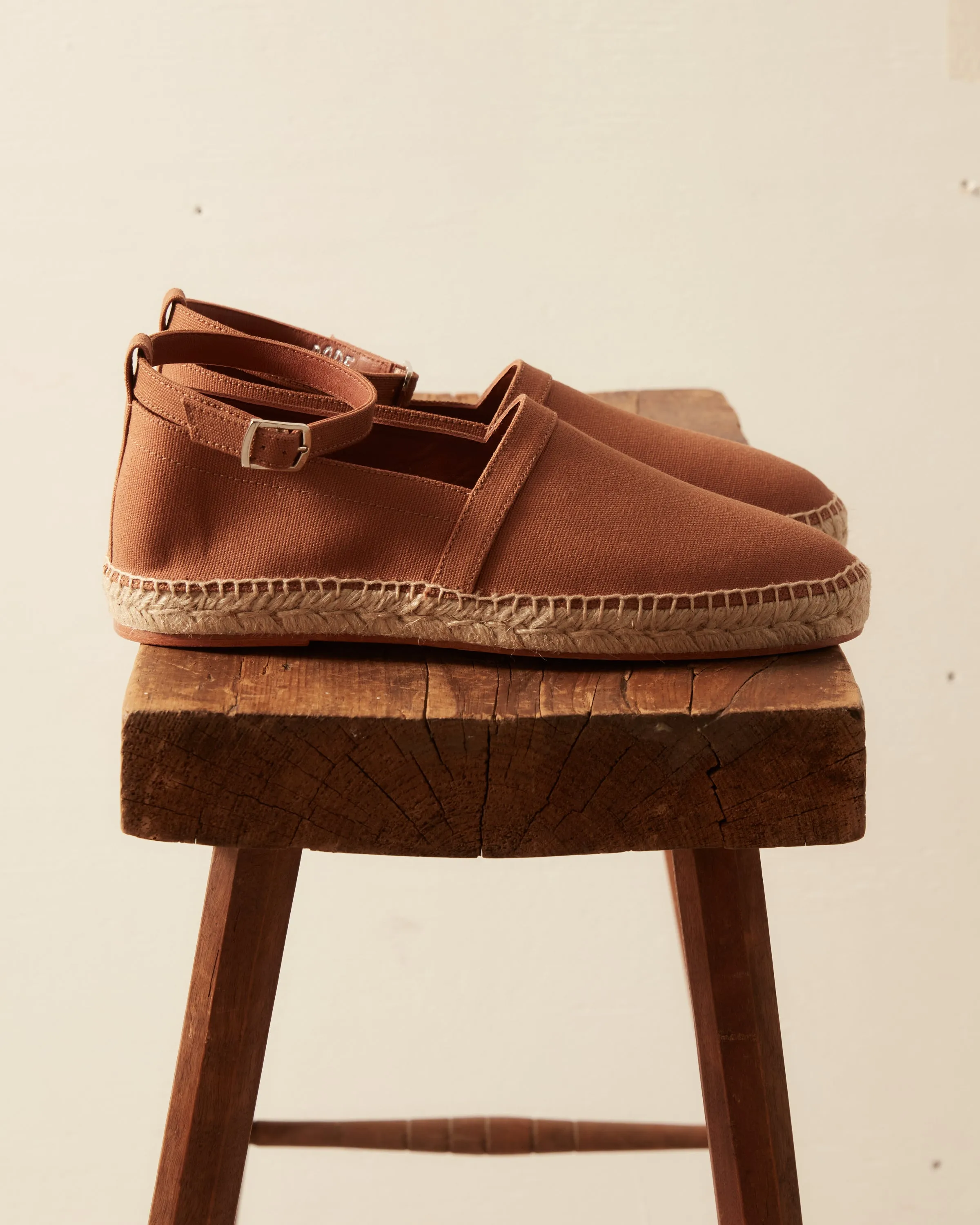 Canvas Slip-On Espadrilles - Brown