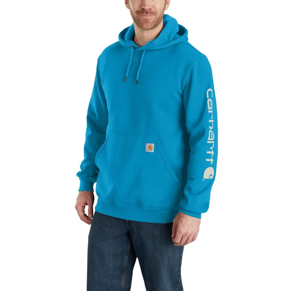 'Carhartt' Men's Midweight Sleeve Logo Hoodie - Atomic Blue