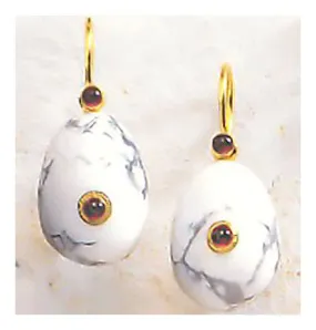 Caspian Egg Screw Back Earrings