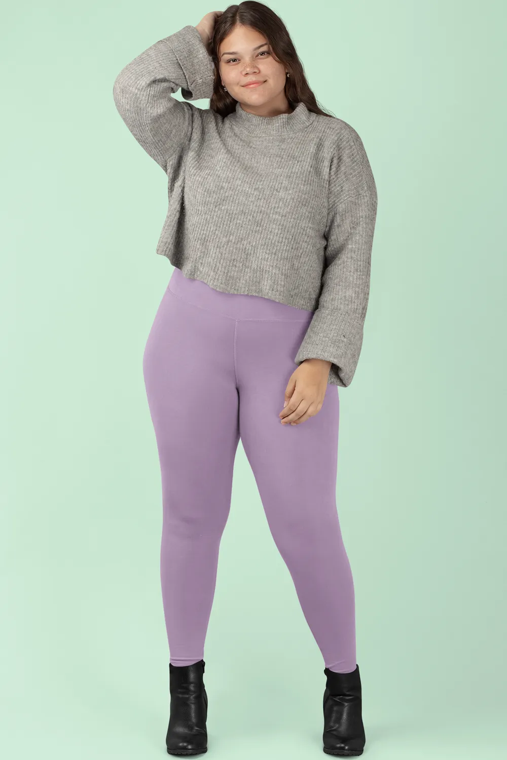 CLASSIC HIGH WAISTED LEGGINGS (Lavender)