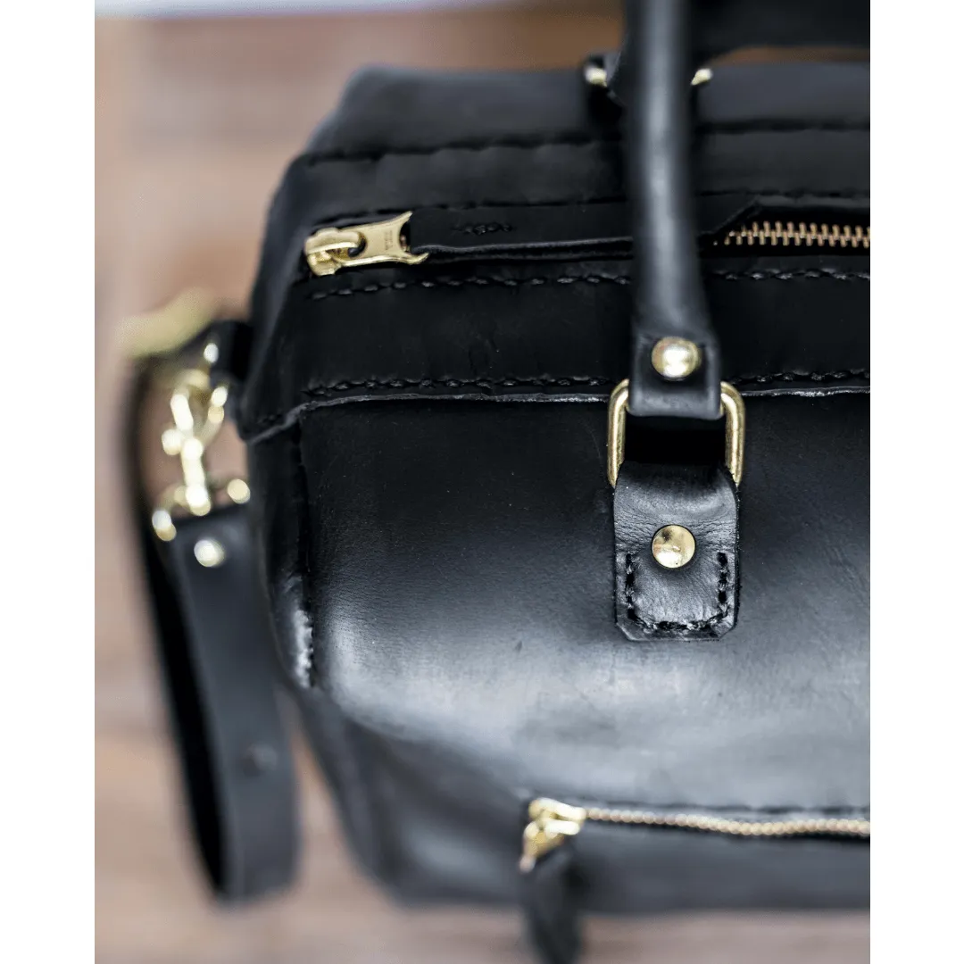 Classic Leather Priscilla Handbag - Black