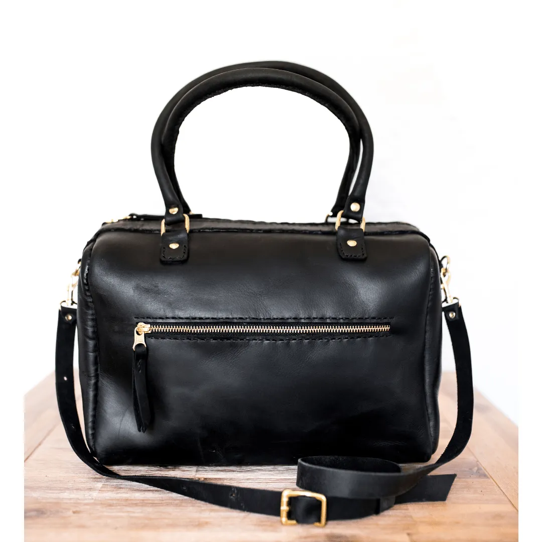 Classic Leather Priscilla Handbag - Black