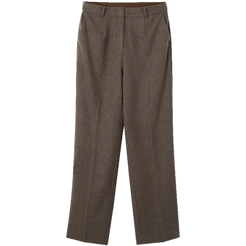 Coffee Brown Washable Woolen Pants