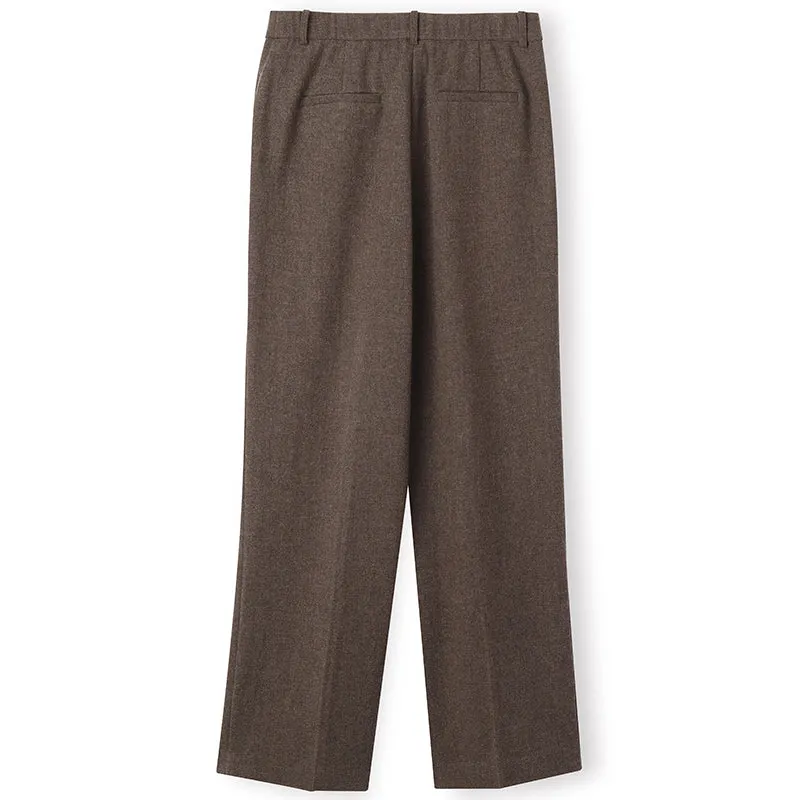 Coffee Brown Washable Woolen Pants