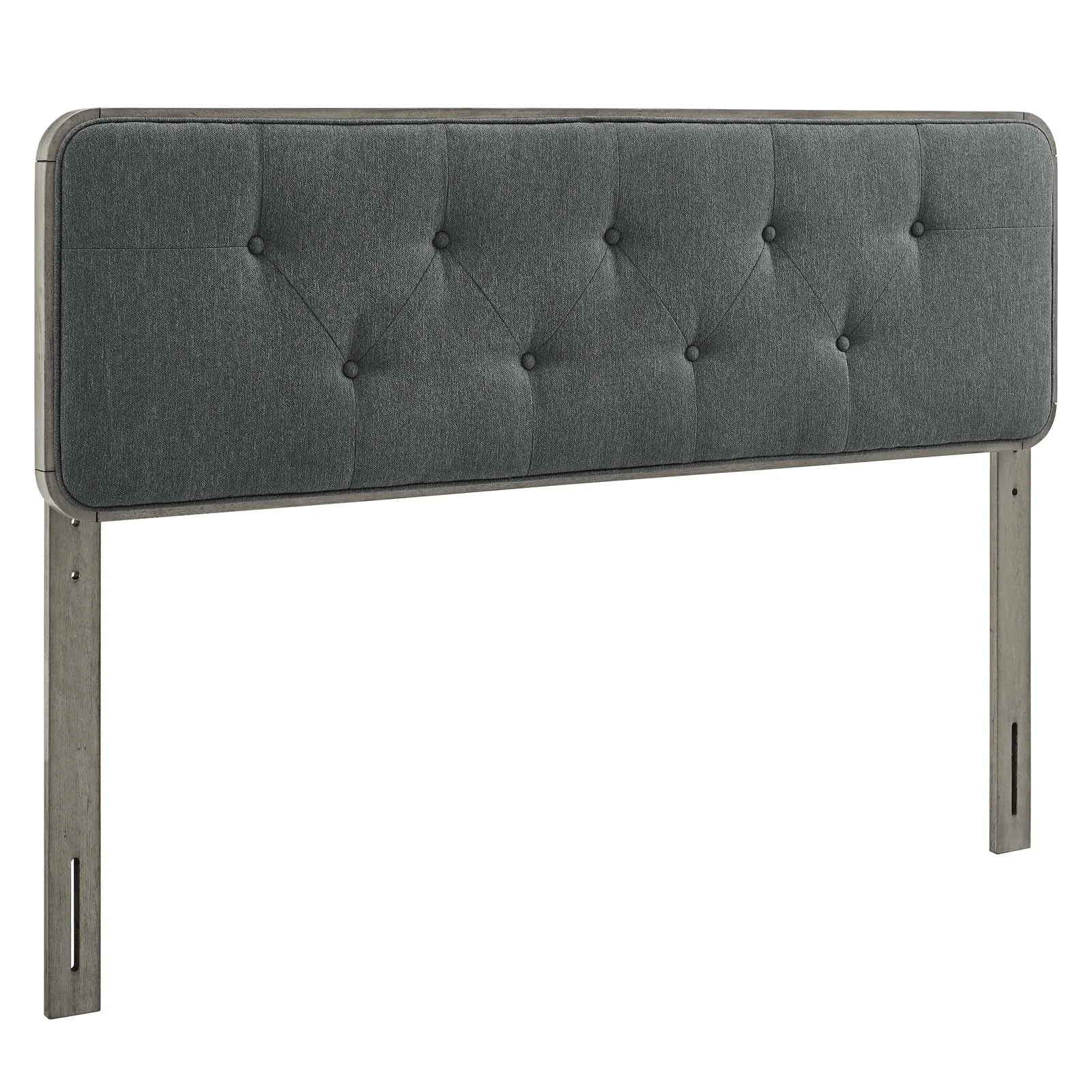 Collins Tufted Fabric and Wood Headboard